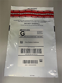 Example of the mail-back envelope for this program.