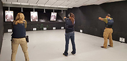 NPD interns train with firearms in the range